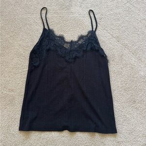 Zara black lace tank top